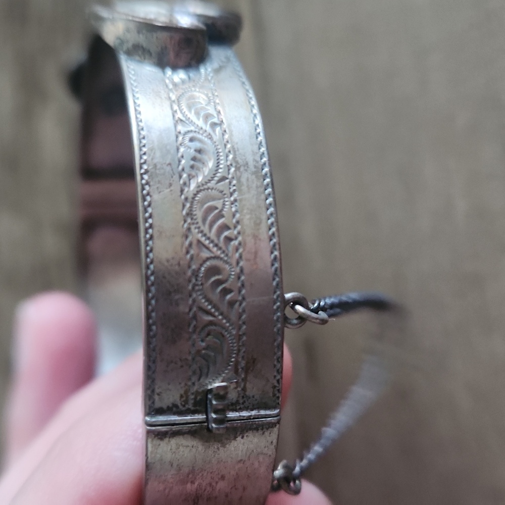 Silver and Gold-Tone Bangle Bracelet - Picture 5 of 10
